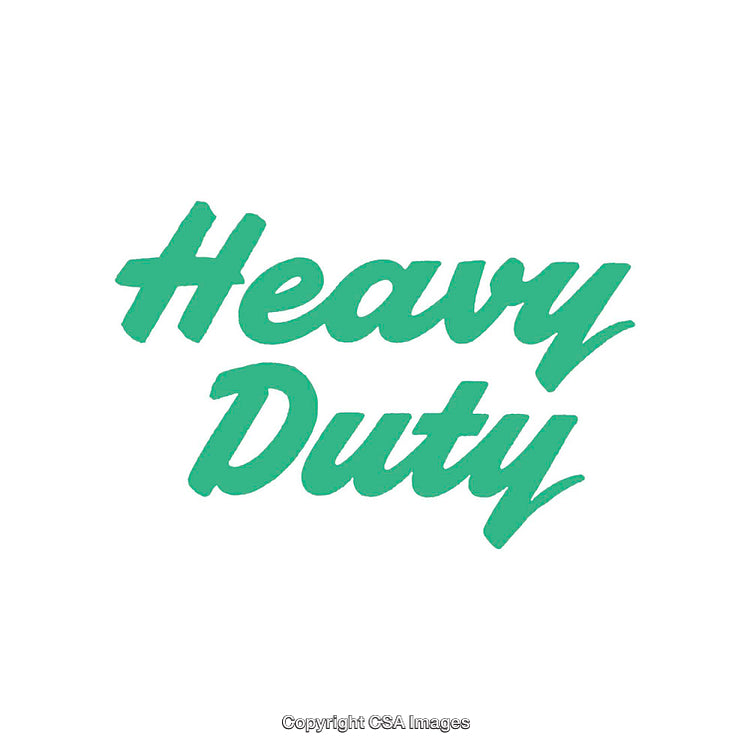 Green Stylized Heavy Duty Text on White Background