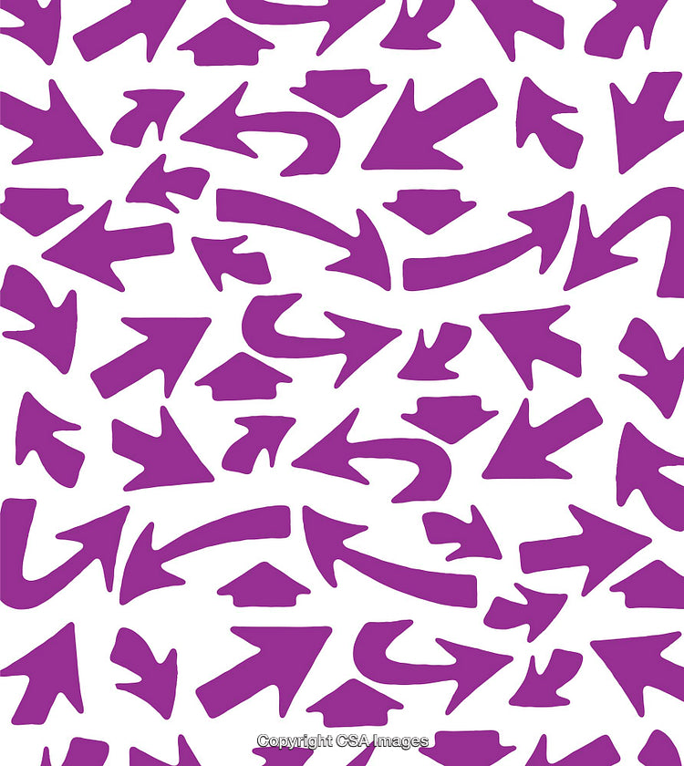 Purple Arrows Pattern on a White Background for Creative Projects