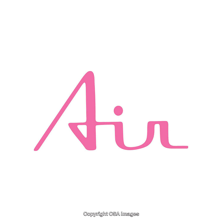 Elegant Pink Air-Themed Word Art on Minimal White Background