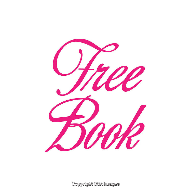 Elegant Pink Calligraphy Featuring the Phrase 'Free Book' on White Background