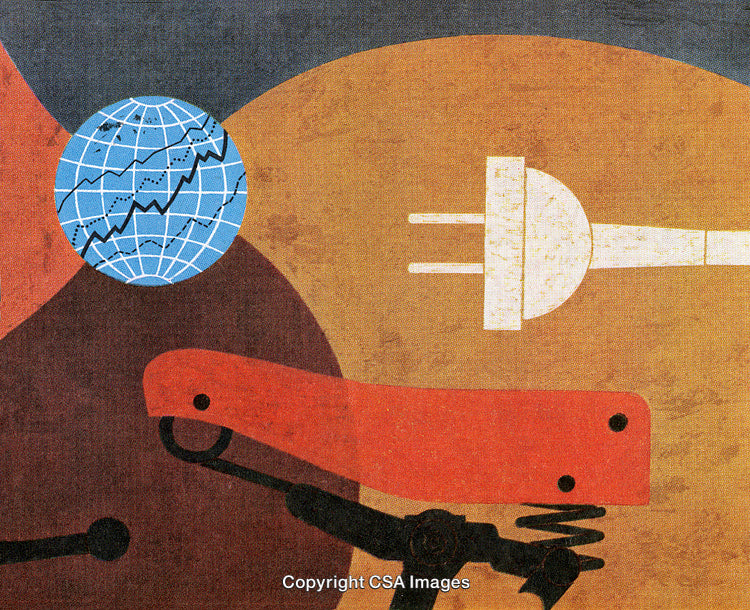 Abstract Representation of Technology, Global Connectivity, and Industrial Progress