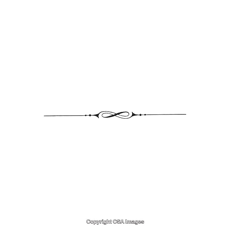 Elegant Black and White Decorative Ornamental Divider Design with Intricate Detail