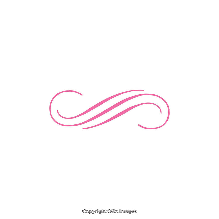 Elegant Pink Swirl Ornament Design on White Background