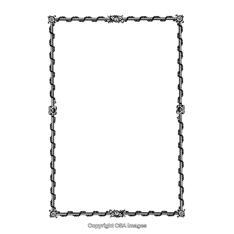 Elegant Vintage Black and White Decorative Border Design