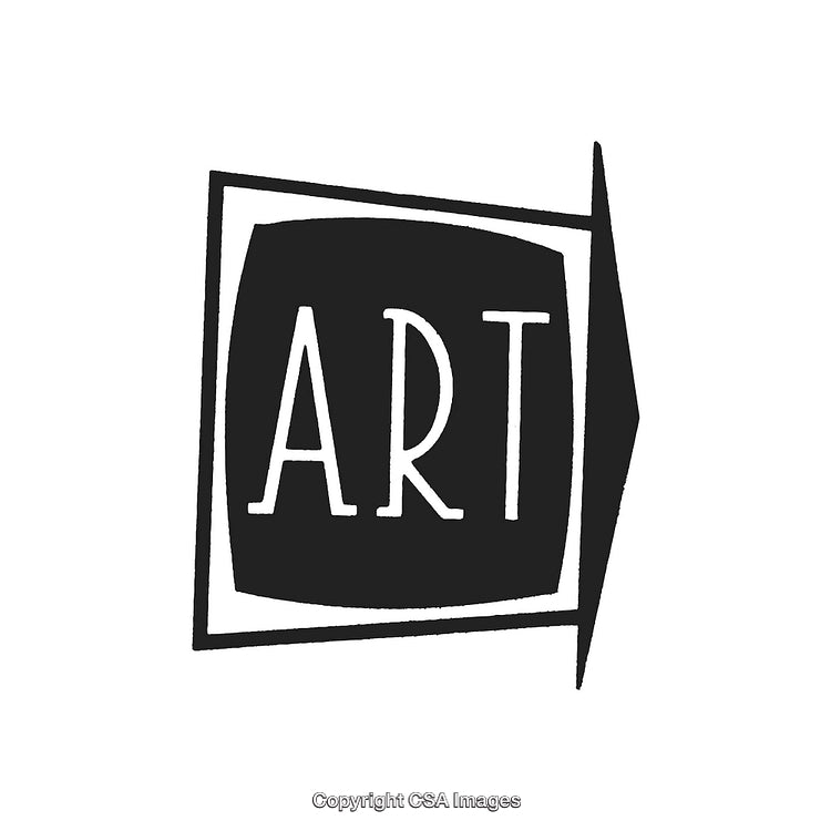 Abstract Art Symbol with Black and White Minimalist Design