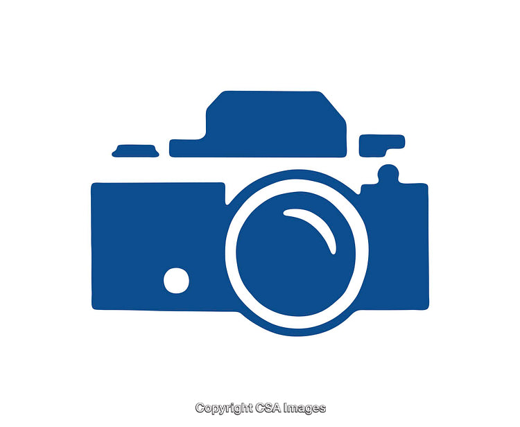 Blue Camera Icon Representing Photography and Media on a White Background