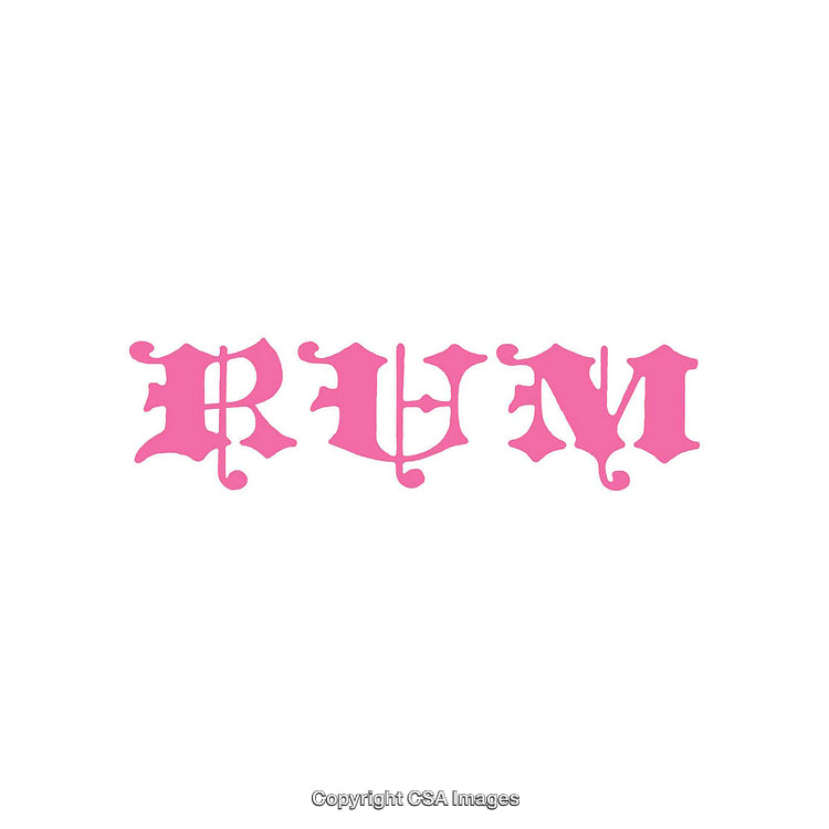 Bold Pink Gothic Font on a Clean White Background