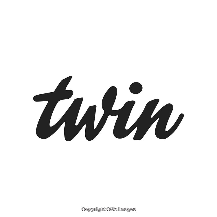 Elegant Black Script Illustration Centered on a White Background
