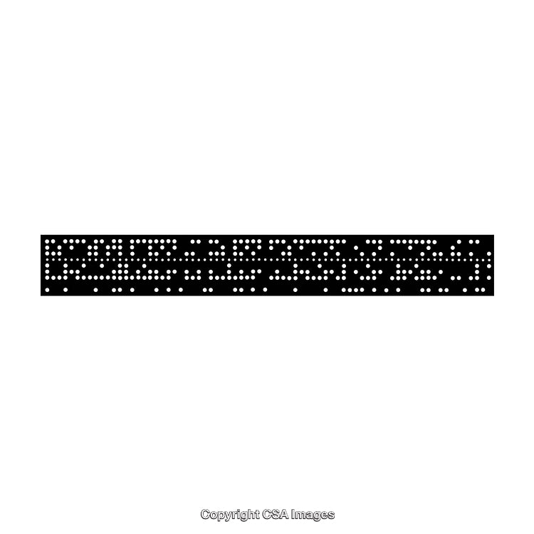 Black and White Horizontal Border with Dot Pattern Design