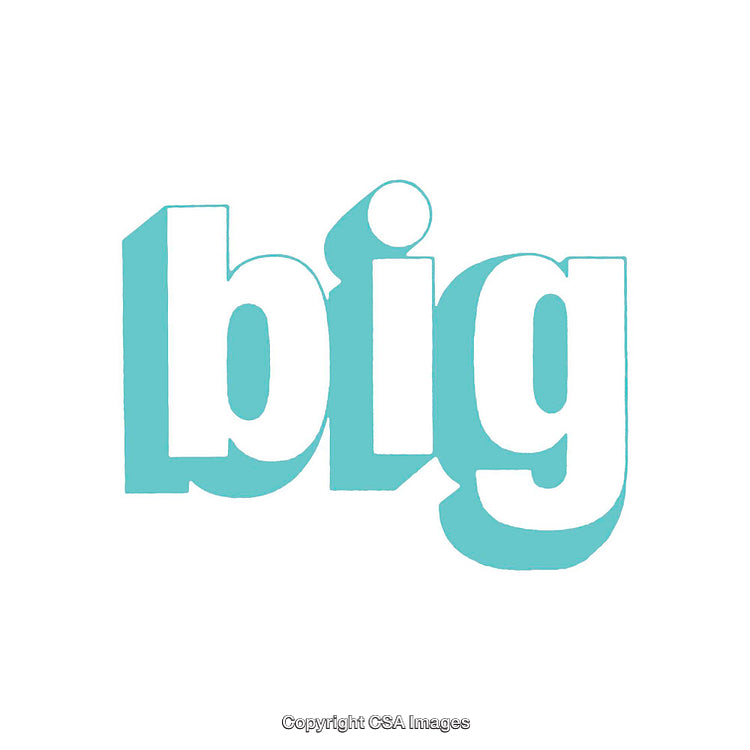 Bold and Simple Typography Featuring the Word 'Big' in Blue