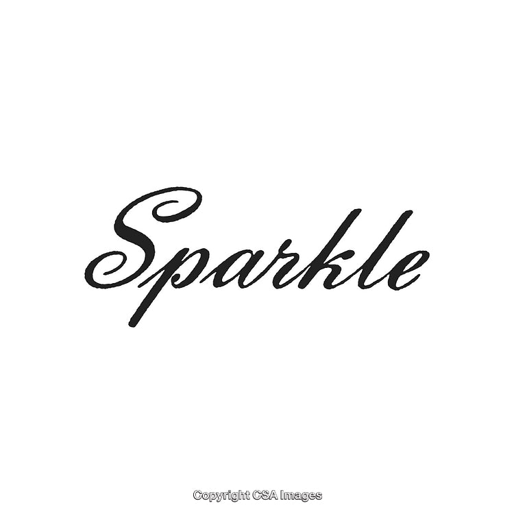 Elegant Script Typography Featuring the Word Sparkle