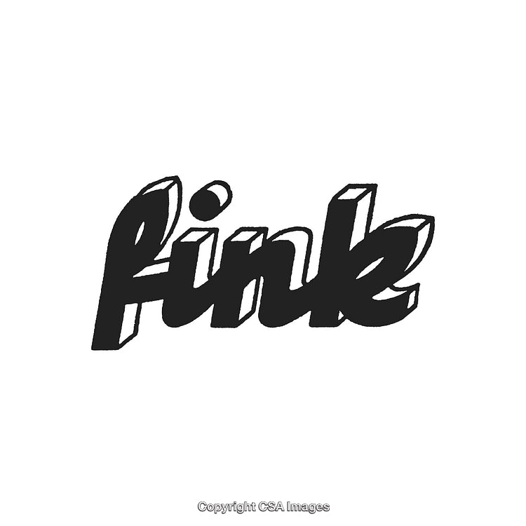 Bold Stylized Text Rendering of the Word 'Fink' in Black and White