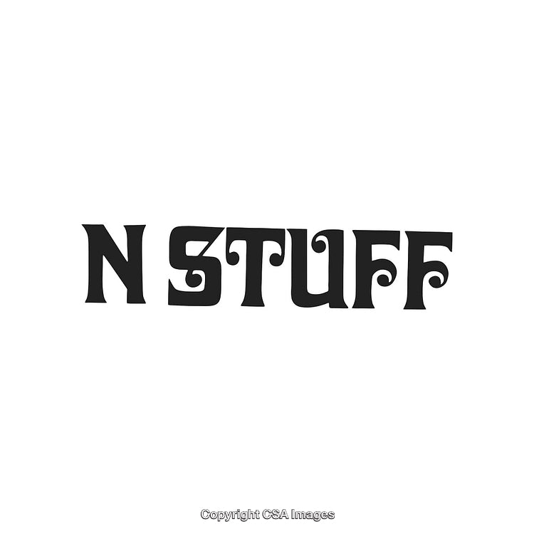 Creative Stylized Typography Artwork Featuring the Words N Stuff in Unique Font