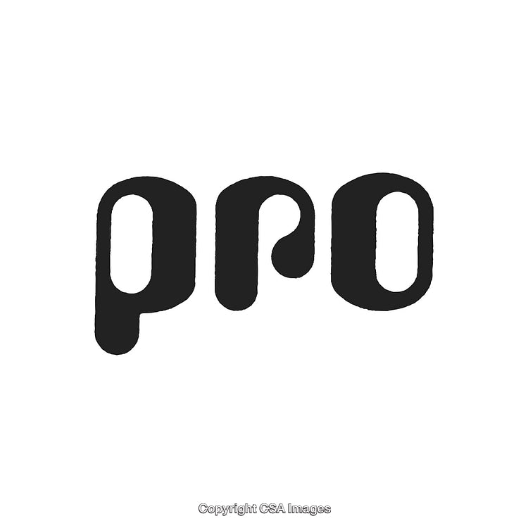 Modern Black and White Abstract Design Featuring the Word 'Pro'
