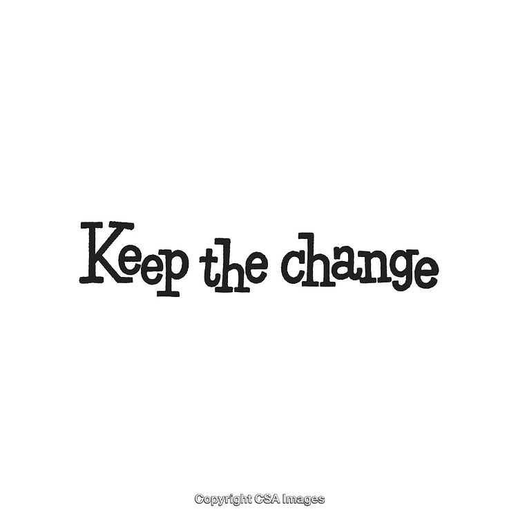 Keep the Change Conceptual Typography With Minimalistic Design