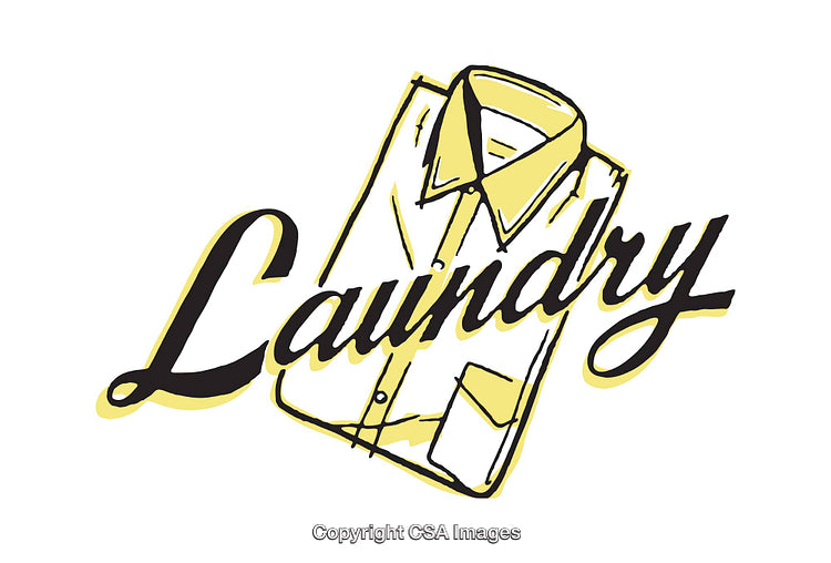 Illustration of Laundry Concept with Stylized Shirt Design
