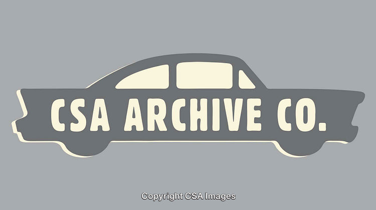 Vintage Car Silhouette with Bold Text Design Illustration Artwork