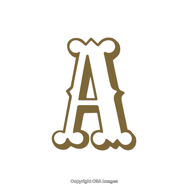 Elegant Letter A in Decorative Classic Typography Design