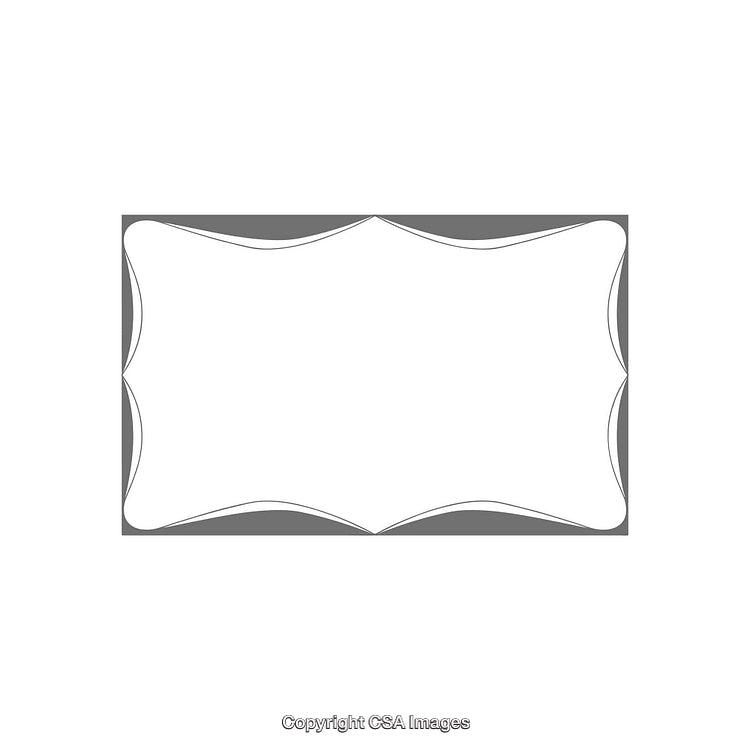 Minimalist Decorative Rectangle Frame with Smooth Wavy Borders Design