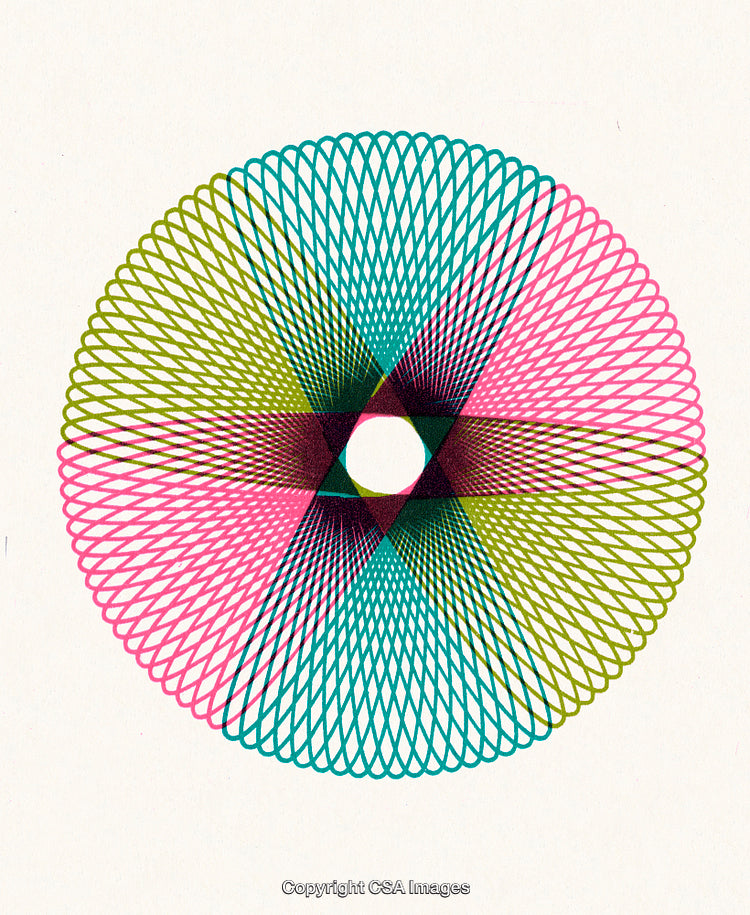 Colorful Geometric Spirograph Design with Intricate Patterns and Vibrant Colors