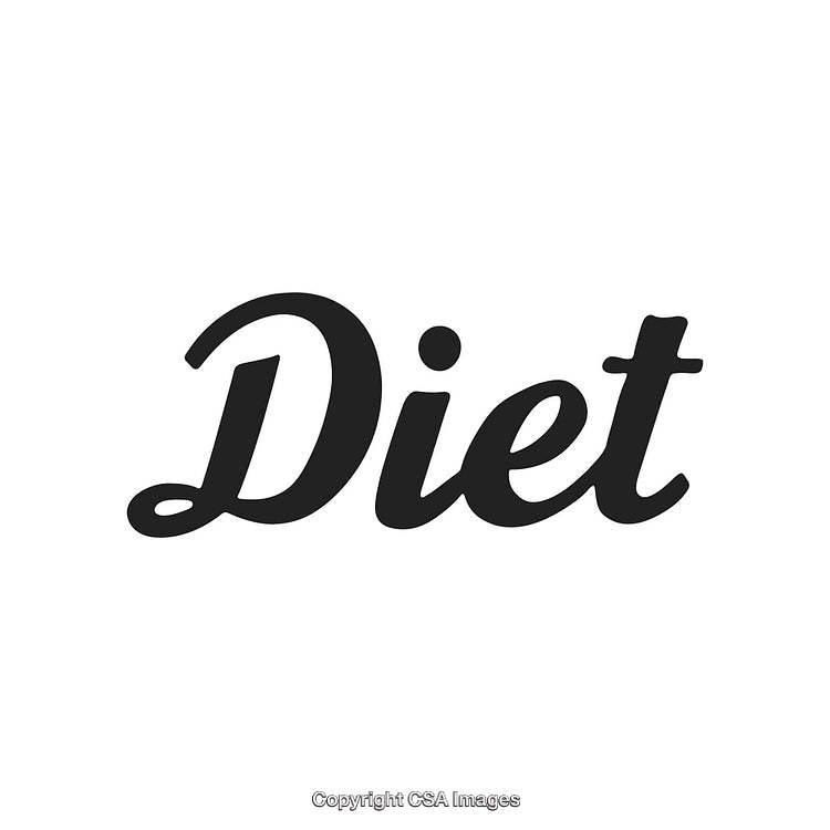 Elegant Typography of Diet Text on Clean White Background