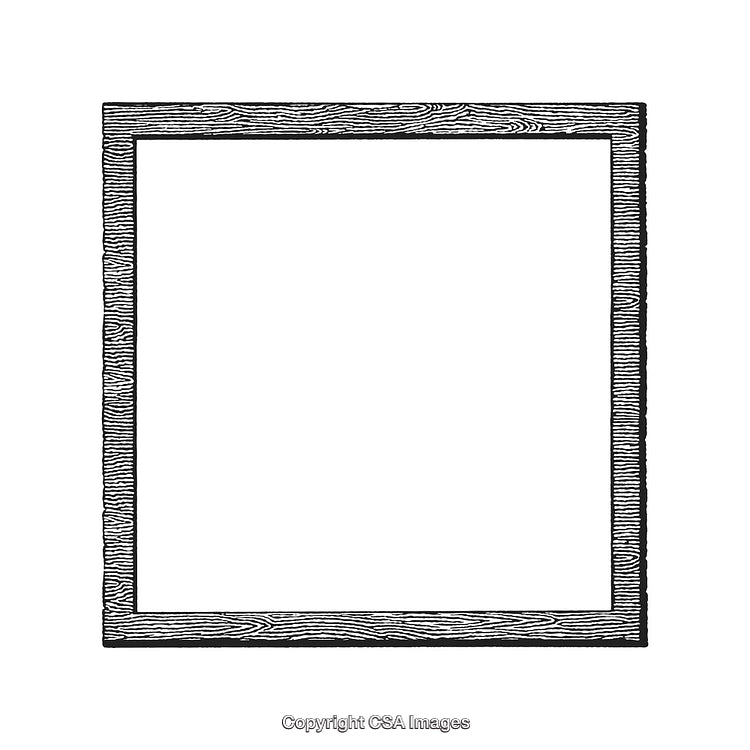 Elegant Rectangular Black And White Border With Wood Texture Details