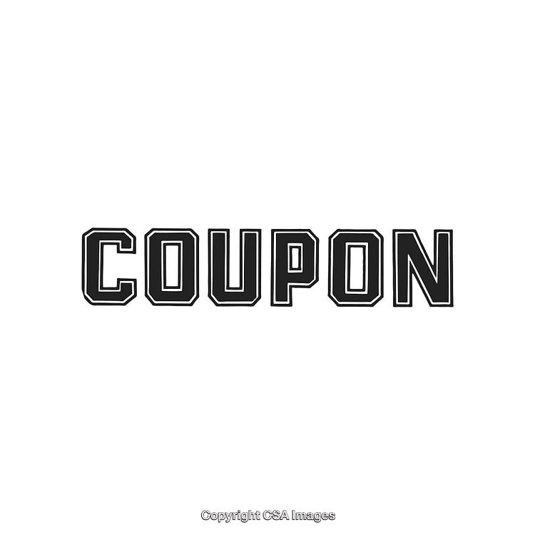 Bold Typography Coupon Word For Promotions and Discounts