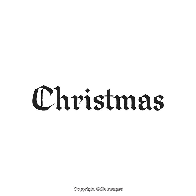 Vintage Blackletter Text Displaying the Word Christmas in Traditional Style