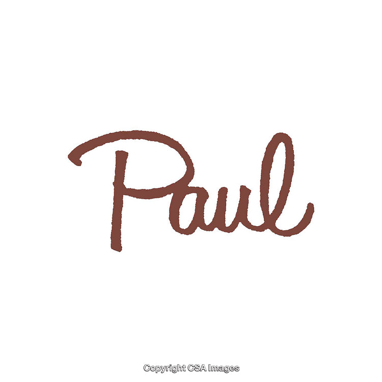 Elegant Minimalist Typography Design Featuring the Name Paul in Stylish Script