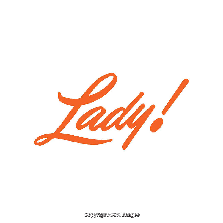 Stylish Calligraphic Lettering in Vibrant Orange on White Background