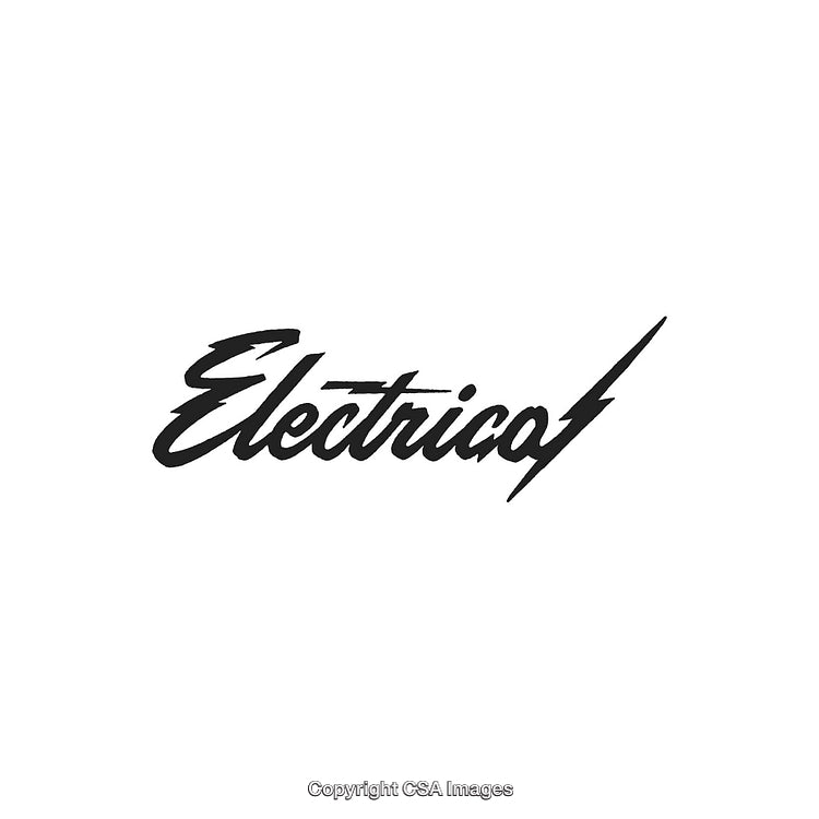 Modern Electric-Themed Typographic Logo Design with Lightning Bolt Accent