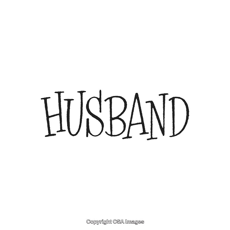 Elegant Typography Displaying the Word Husband in Stylish Black Text