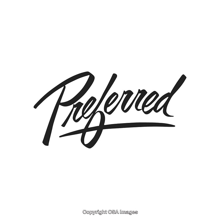 Stylized Handwriting With Preferred Text on a White Background