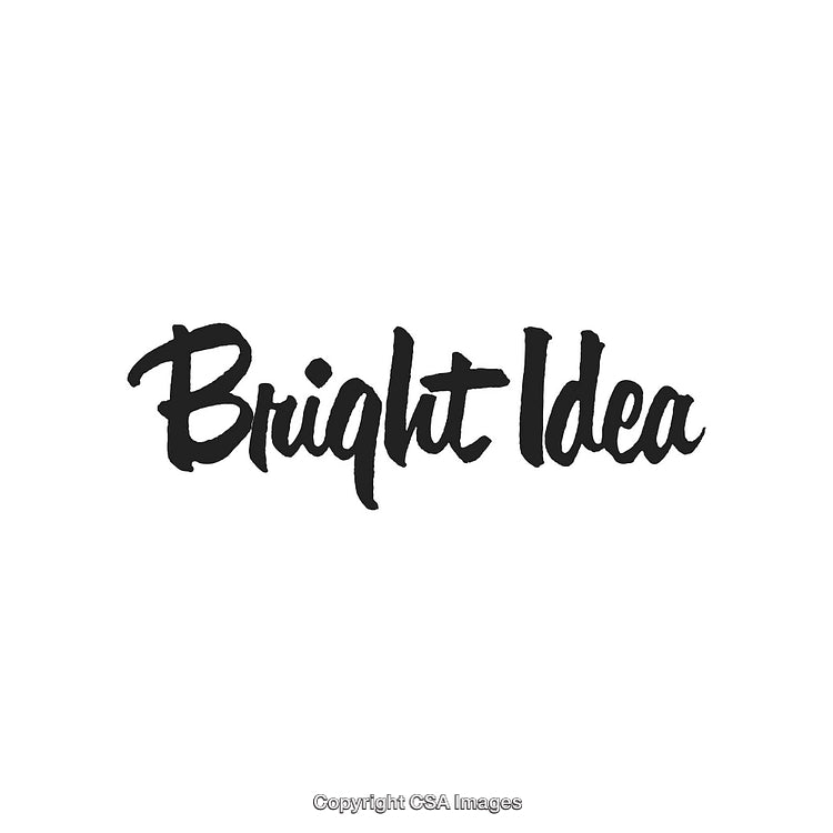 Handwritten Bright Idea Text Logo with Calligraphic Style