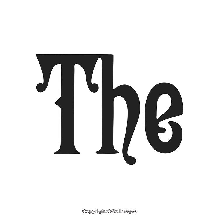 Elegant Retro Styled Typography Artwork Featuring the Word 'The'