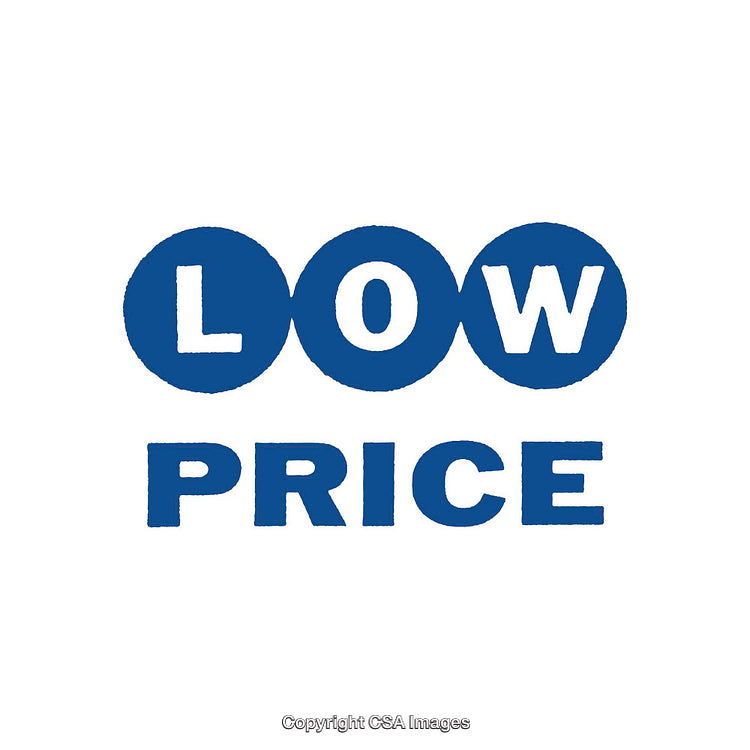 Bold Blue Typography Showcasing Low Price Text for Advertising