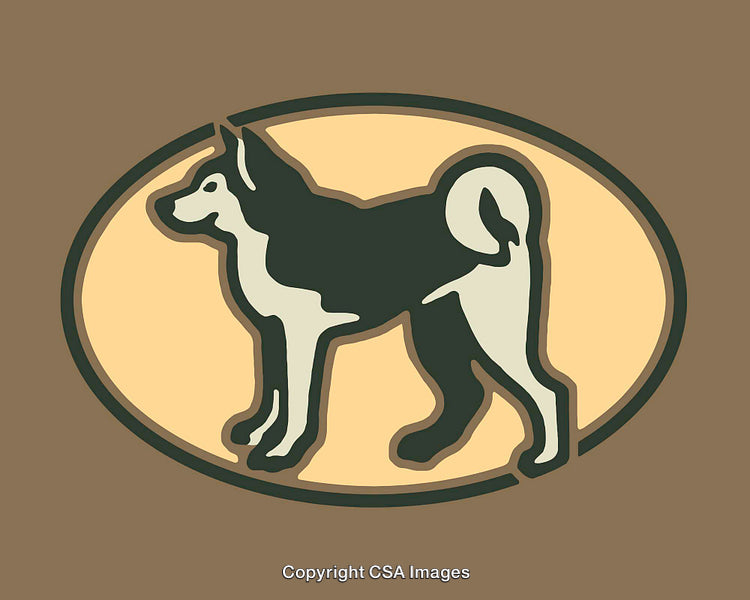 Stylized Illustration of a Dog in a Minimalistic Vector Design