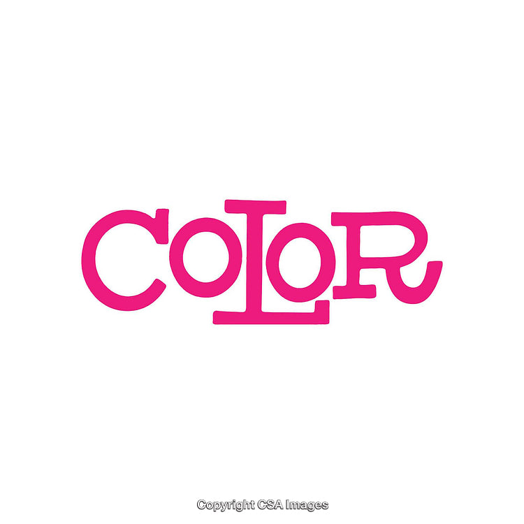 Playful Typography in Bold Pink Featuring the Word 'Color'