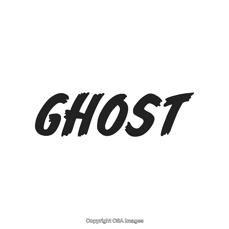 Simple Black Ghost Text on a Clean White Background