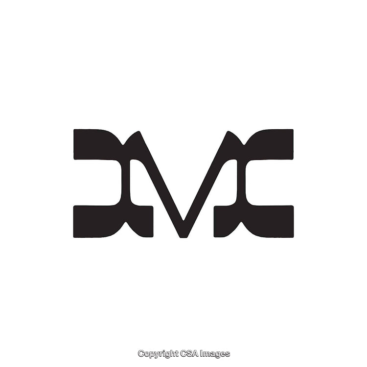 Bold Abstract Logo Design Featuring Symmetrical Letter M