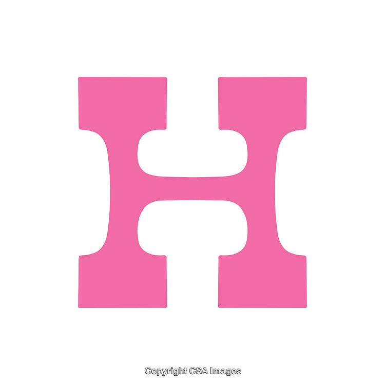 Pink Letter G Silhouette on Transparent White Background Design