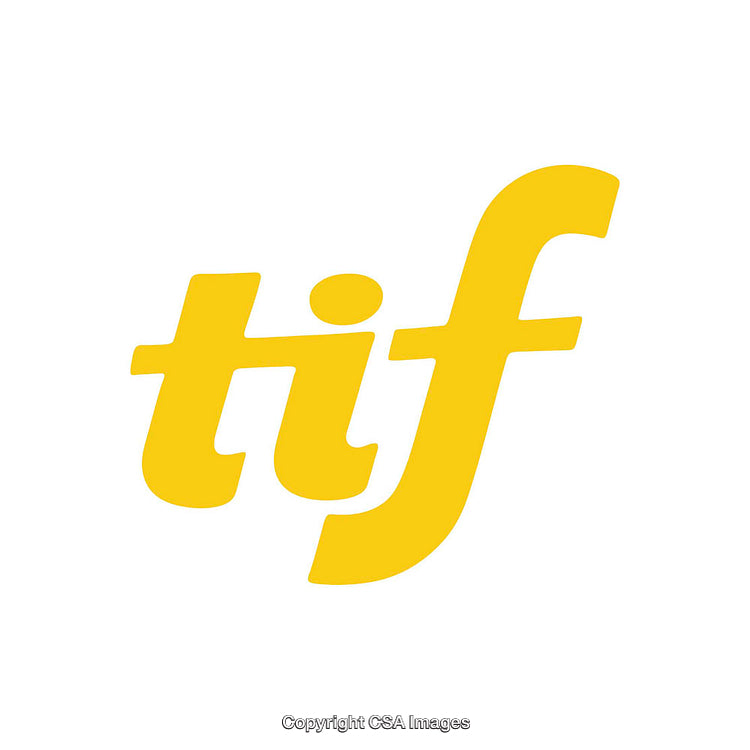 Stylized Yellow Typographic Design Featuring the Word Tif on White Background