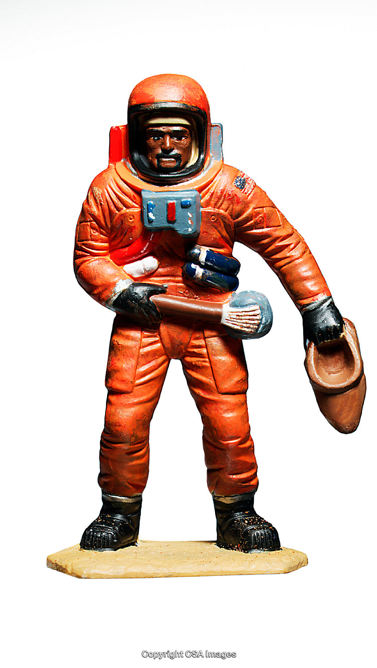 Plastic Astronaut Figure in Bright Orange Space Suit