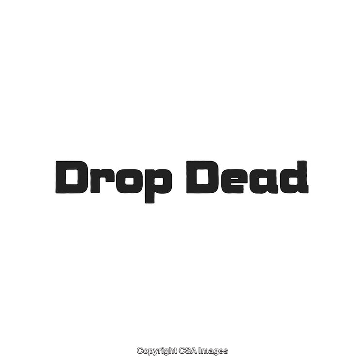 Bold Typography Graphic Design Featuring the Text 'Drop Dead' in Black on White