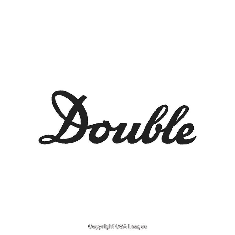 Elegant Script Text Design Featuring the Word 'Double' in Black