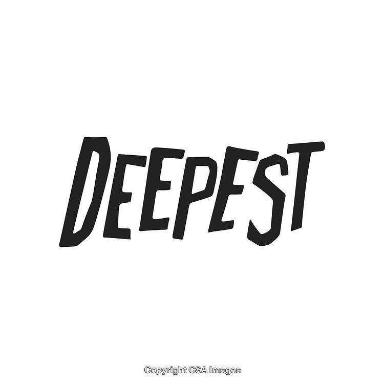 Creative Typography Design Featuring the Word 'Deepest' with Dynamic Styling