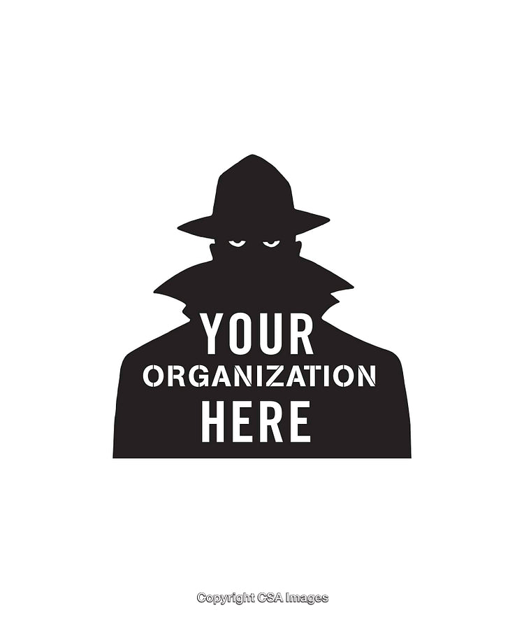 Minimalist Detective Silhouette Logo Design Featuring Placeholder Text