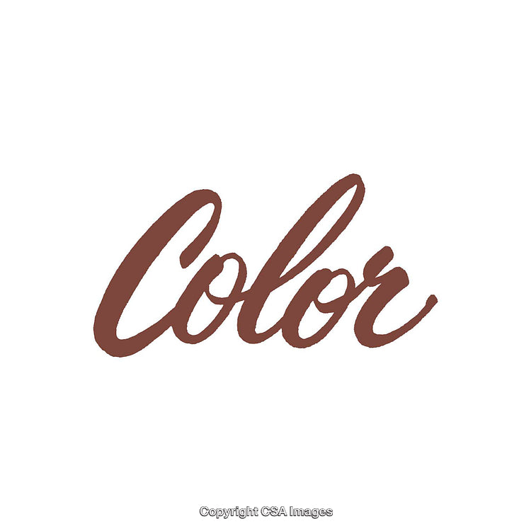 Elegant Script Typography Showcasing the Word Color in Brown Hue