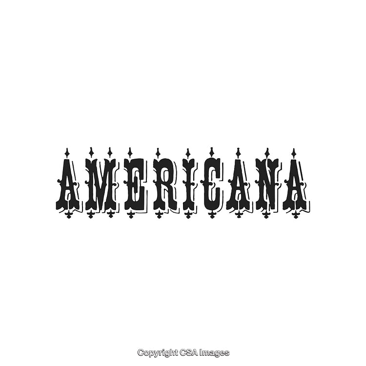 Classic Americana Typography with Vintage Western Style Lettering