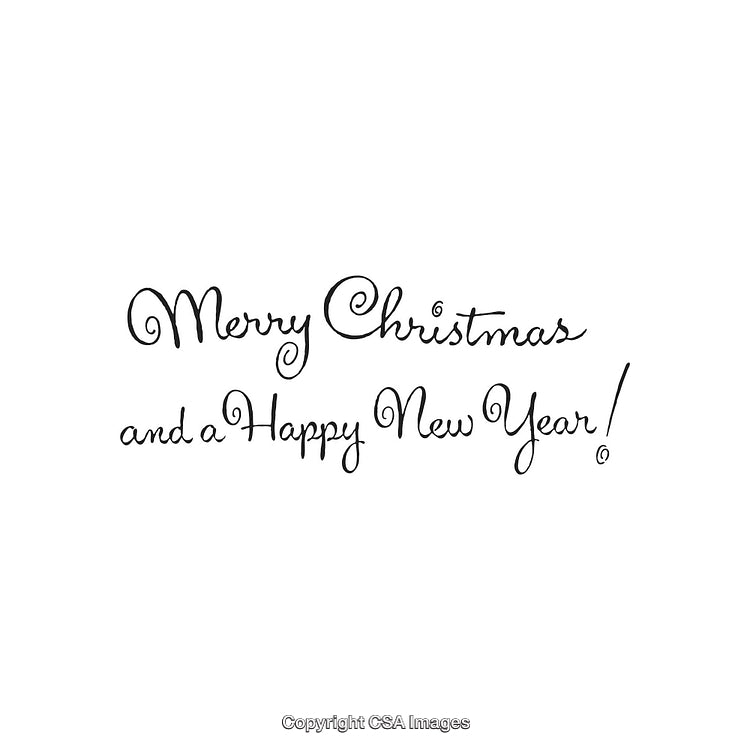 Merry Christmas Greeting With Festive Happy New Year Calligraphy Lettering Design